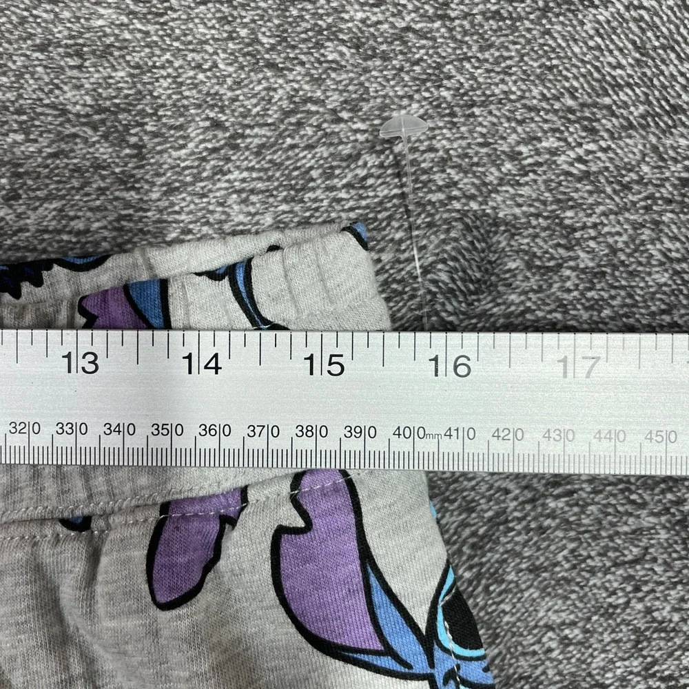 Disney Lilo & Stitch Pajama Pants Womens M Gray Character Print Lounge Pockets - Picture 7 of 9